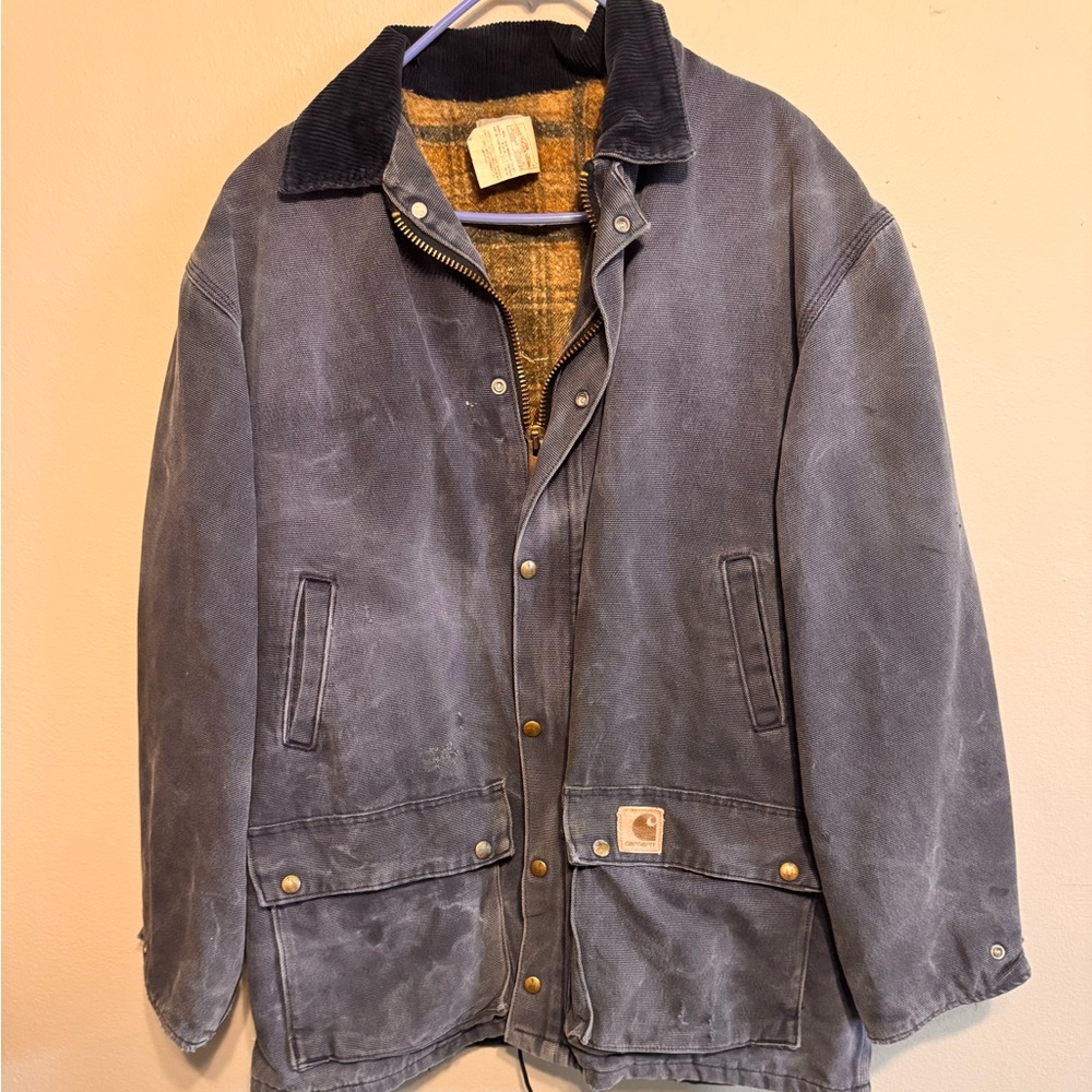 Vintage CARHARTT 90s Quilted
Blanket Workwear Jacket large